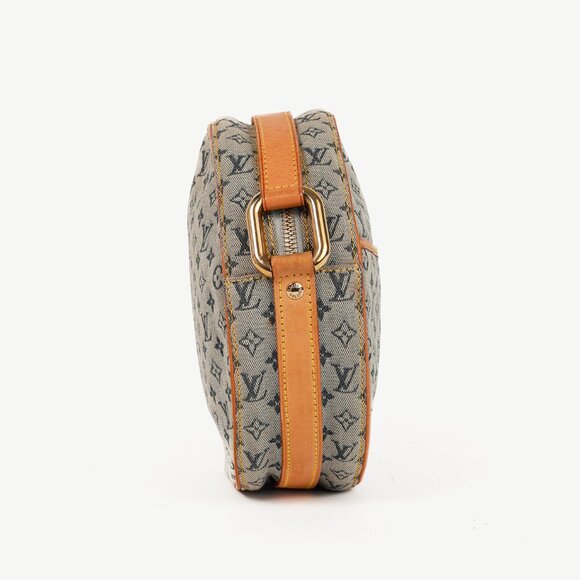 Louis Vuitton Jeanne GM Blue Mini Lin Monogram Canvas Round Crossbody Bag - Picture 3 of 12